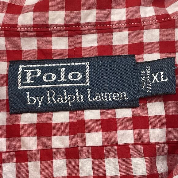 Vintage Polo Ralph Lauren Shirt Mens XL Red Check Pockets Button Down Cowboy - Picture 3 of 10